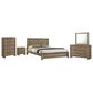 Crown Mark Valor 5-Piece Queen Bedroom Set in Light Brown, , large