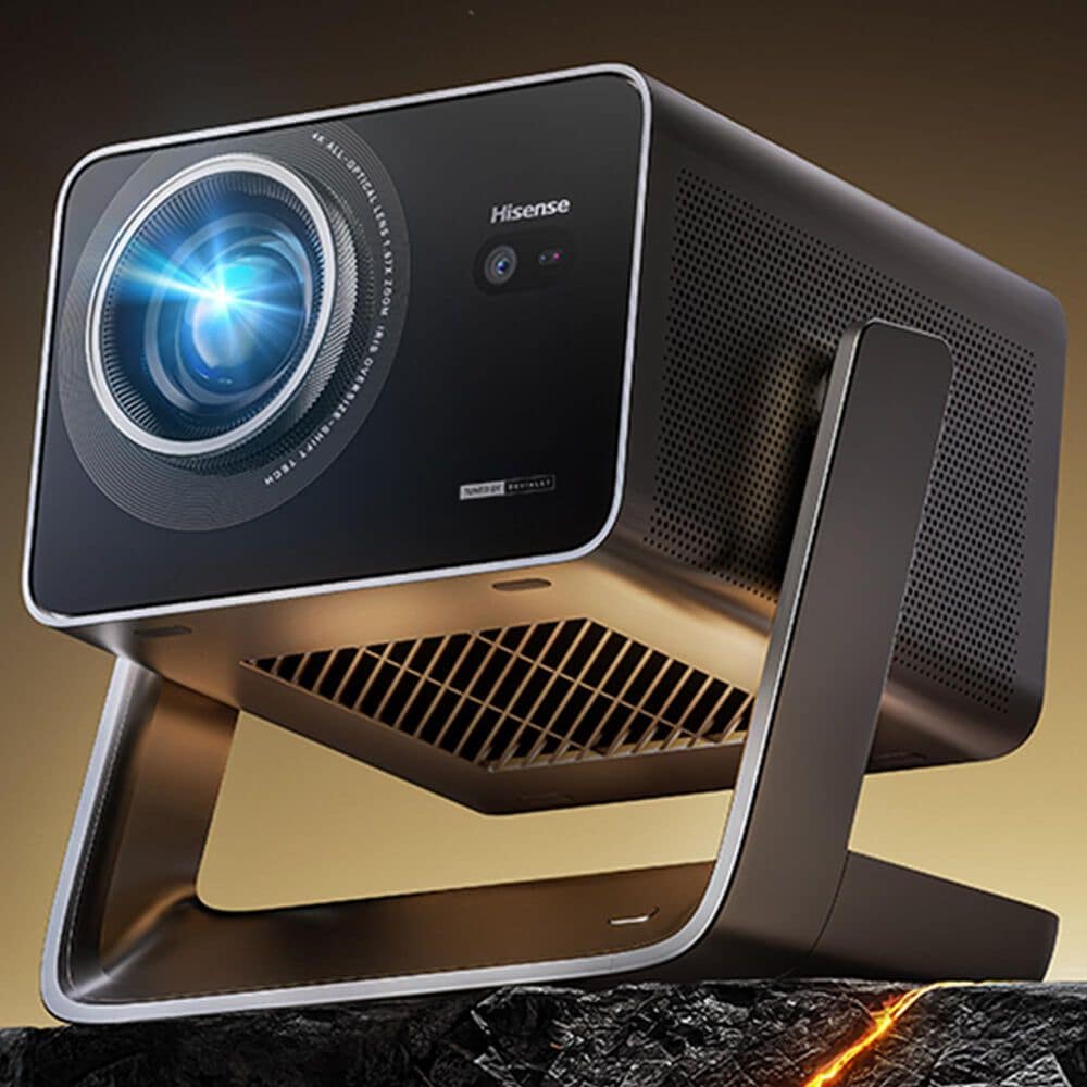 Hisense Triple Laser Mini Projector with 4000 ANSI Lumens in Gray, , large