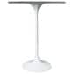 Leisuremod Verve 27" Round Bar Height Dining Table with Resin Top in White - Table Only, , large
