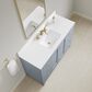 37B Claudine 48" Single Bathroom Vanity in Soft Blue with Glossy White Composite Stone Top and Backsplash, , large