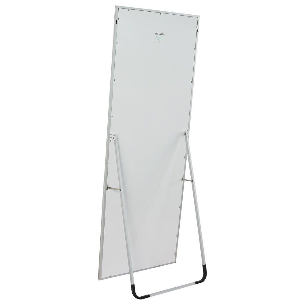 Impressions Vanity Stage Lite Rectanglar Full Length Vanity Mirror in Silver, , large
