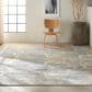 Nourison Rush 8" x 10" Blue and Beige Area Rug, , large