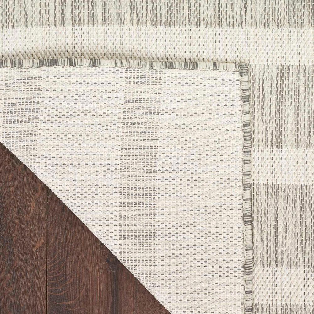 Nourison Positano POS03 Grey and Ivory 5&#39; x 7&#39; Indoor/Outdoor Area Rug, , large