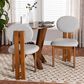 Baxton Studio Kacela Side Chair with Light Grey Cushion in Walnut Brown (Set of 2), , large
