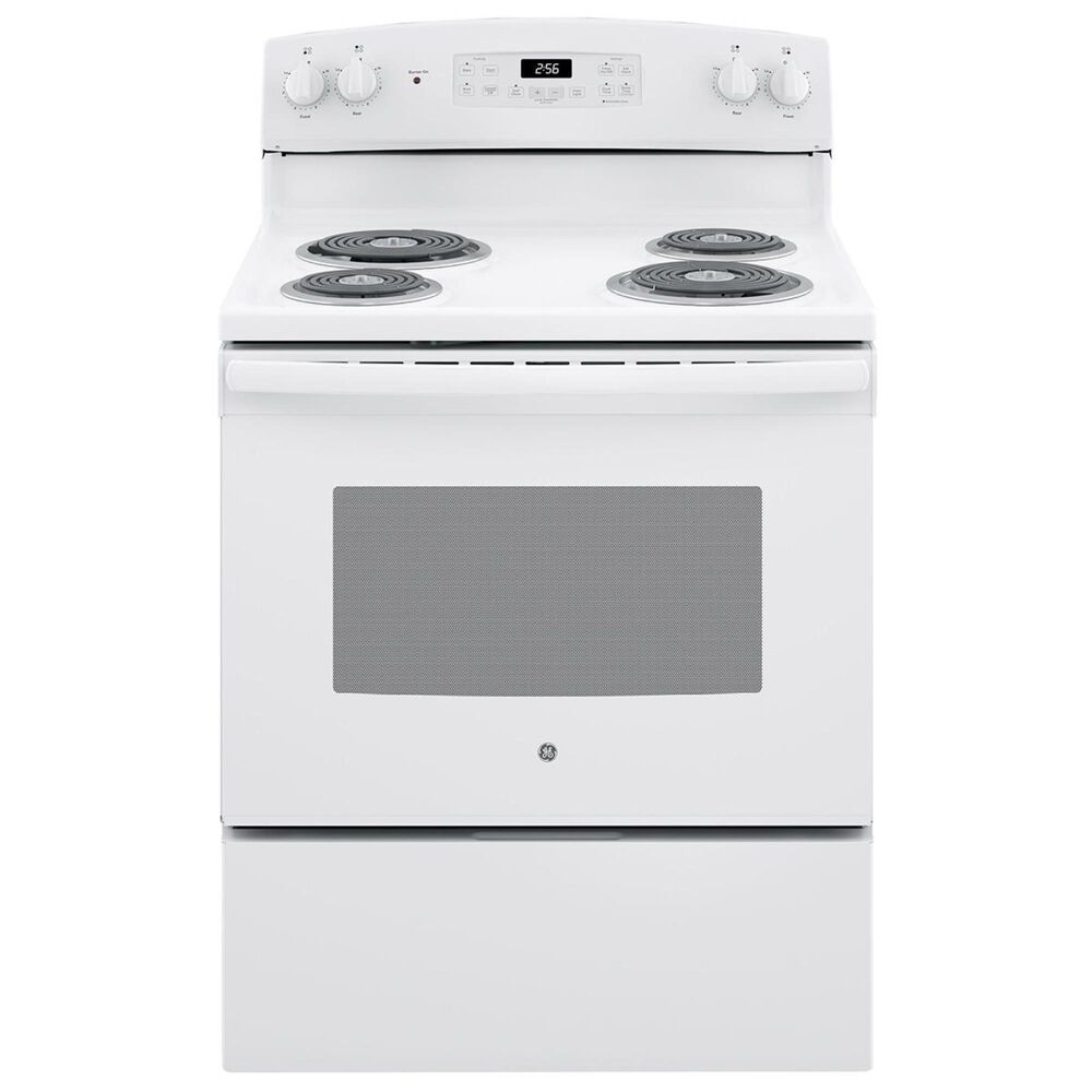 GE Appliances 30" Free-Standing Electric Range in White, , large