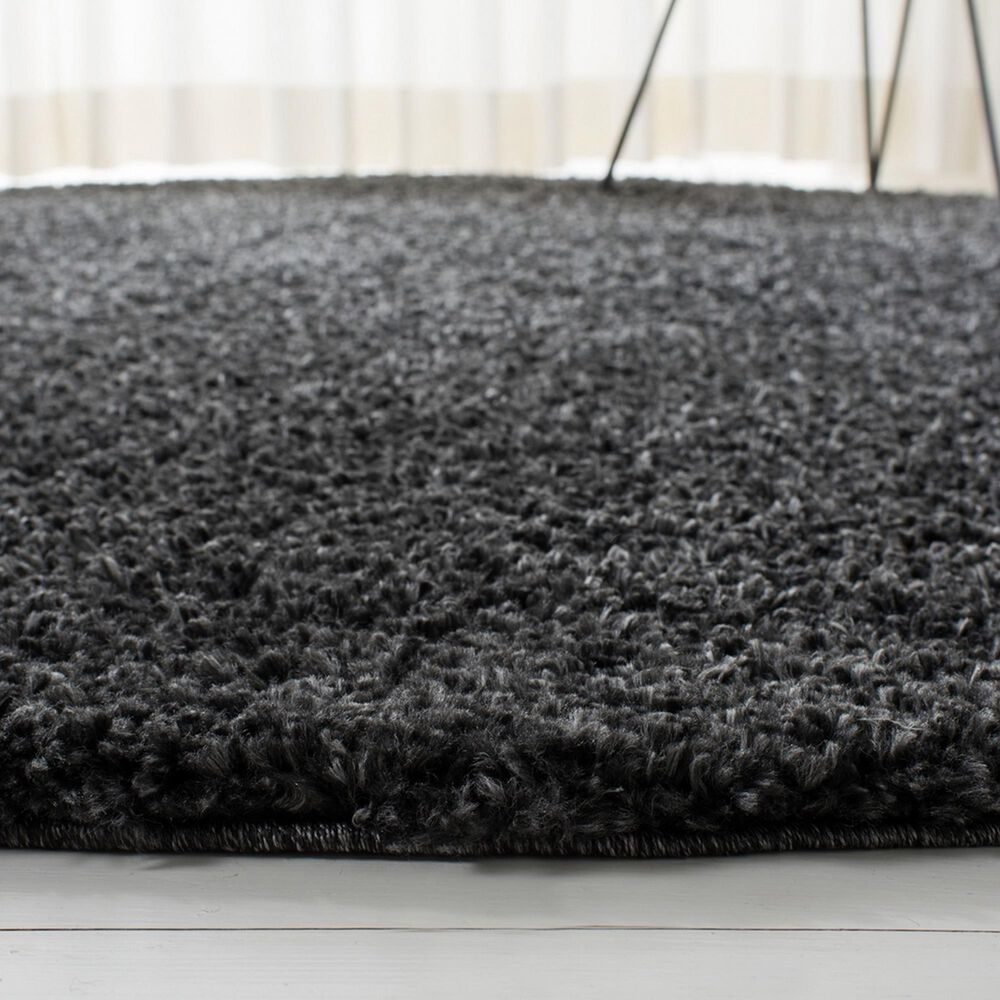 Safavieh August Shag AUG900H 9&#39; Round Charcoal Area Rug, , large