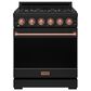 Thor Kitchen Gordon Ramsay 4.6 Cu. Ft. Professional Gas Range with Rose Gold Handle Kit in Black, , large