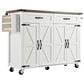 HOMLUX 53.5""Farmhouse Kitchen Island in White, , large