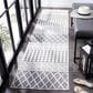 Safavieh Cabana CBN652A 2"2" x 8" Ivory and Grey Area Performance Rug, , large