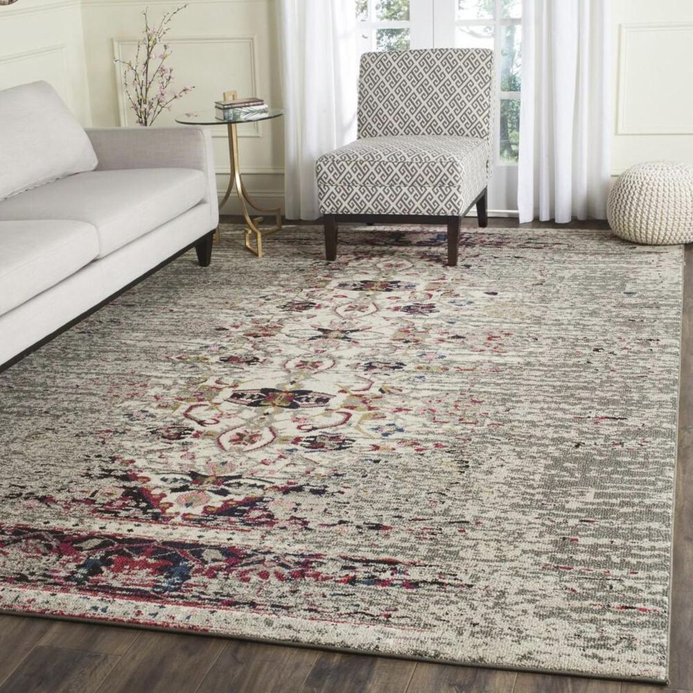 Safavieh Monaco MNC209T-28 2'2" x 8' Grey/Ivory Runner, , large