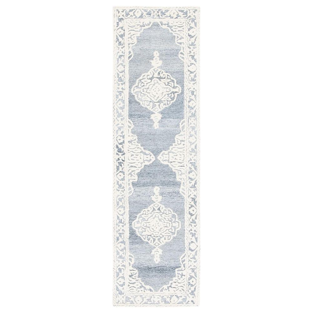Safavieh Micro-Loop Bohemian 2"3" x 8" Light Blue and Ivory Runner, , large