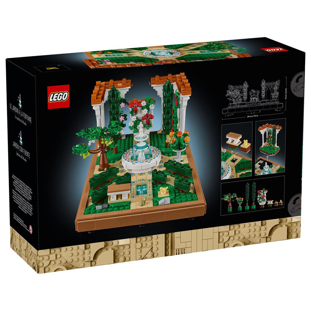 LEGO Icons Fountain Garden Building Set in Multicolor, , large