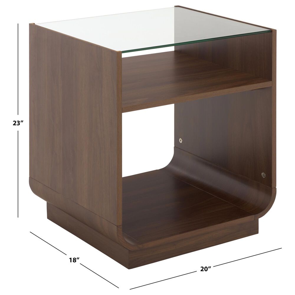 Safavieh Acres End Table in Walnut, , large