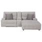 Ashley Acklen Place 3-Piece Power Right Facing Reclining Sectional with Console in Pewter, , large