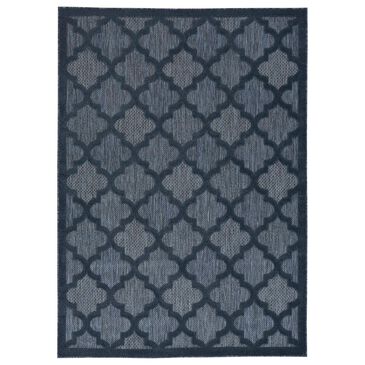 Nourison Easy Care 2" x 4" Navy Blue Indoor/Outdoor Area Rug, , large