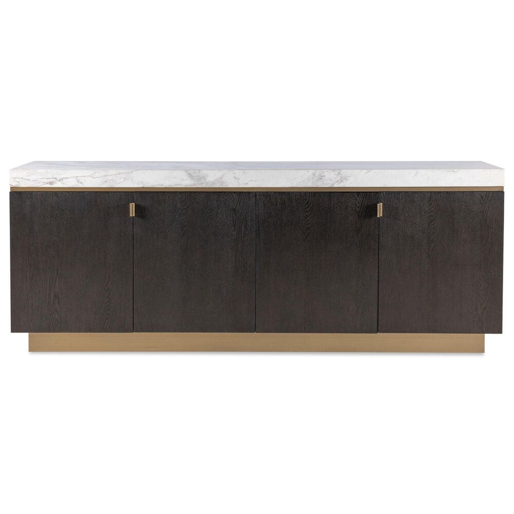 Century Cadence Credenza in Mocha and Antique Brass, , large