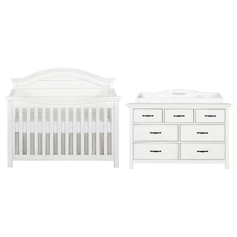 Evolur Belmar 3 Piece Nursery Set in Weathered White, , large