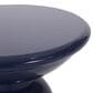 Hearth and Haven Large Patio End Table with Circular Design in Navy Blue, , large