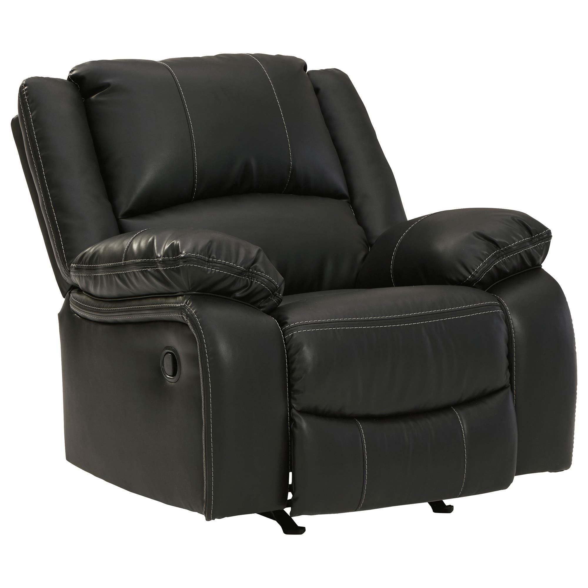 Flash furniture leather rocker online recliner black