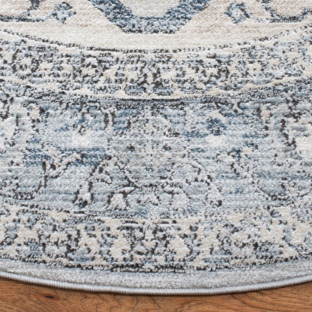 Safavieh Oregon 6&#39;7&quot; Round Light Blue and Ivory Area Rug, , large