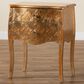 Baxton Studio Patrice 2-Drawer End Table in Gold, , large