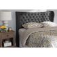 Baxton Studio Cadence King Wingback Headboard in Dark Grey, , large