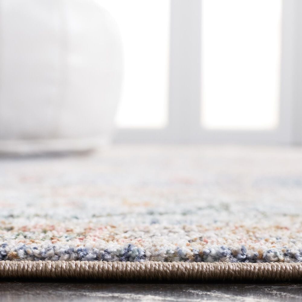 Safavieh Jasmine 5&#39;3&quot; Square Blue and Gold Area Rug, , large