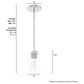 Hunter Hartland 1-Light Mini Pendant in Brushed Nickel, , large