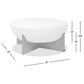 Jennifer Taylor Home Bali Upholstered Cocktail Ottoman in Ivory White, , large