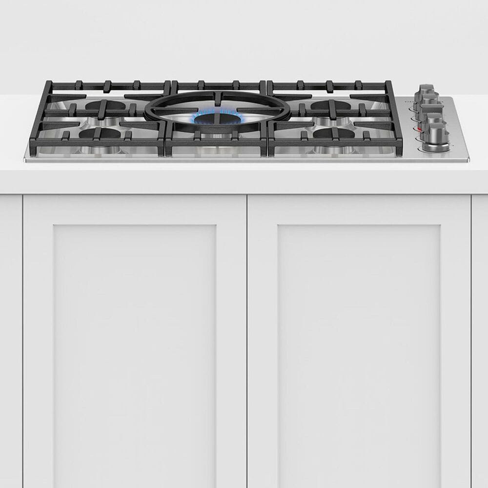 Fisher &amp; Paykel 36&quot; Gas Cooktop with 5 Sealed Dual Flow Burners in Stainless Steel, , large