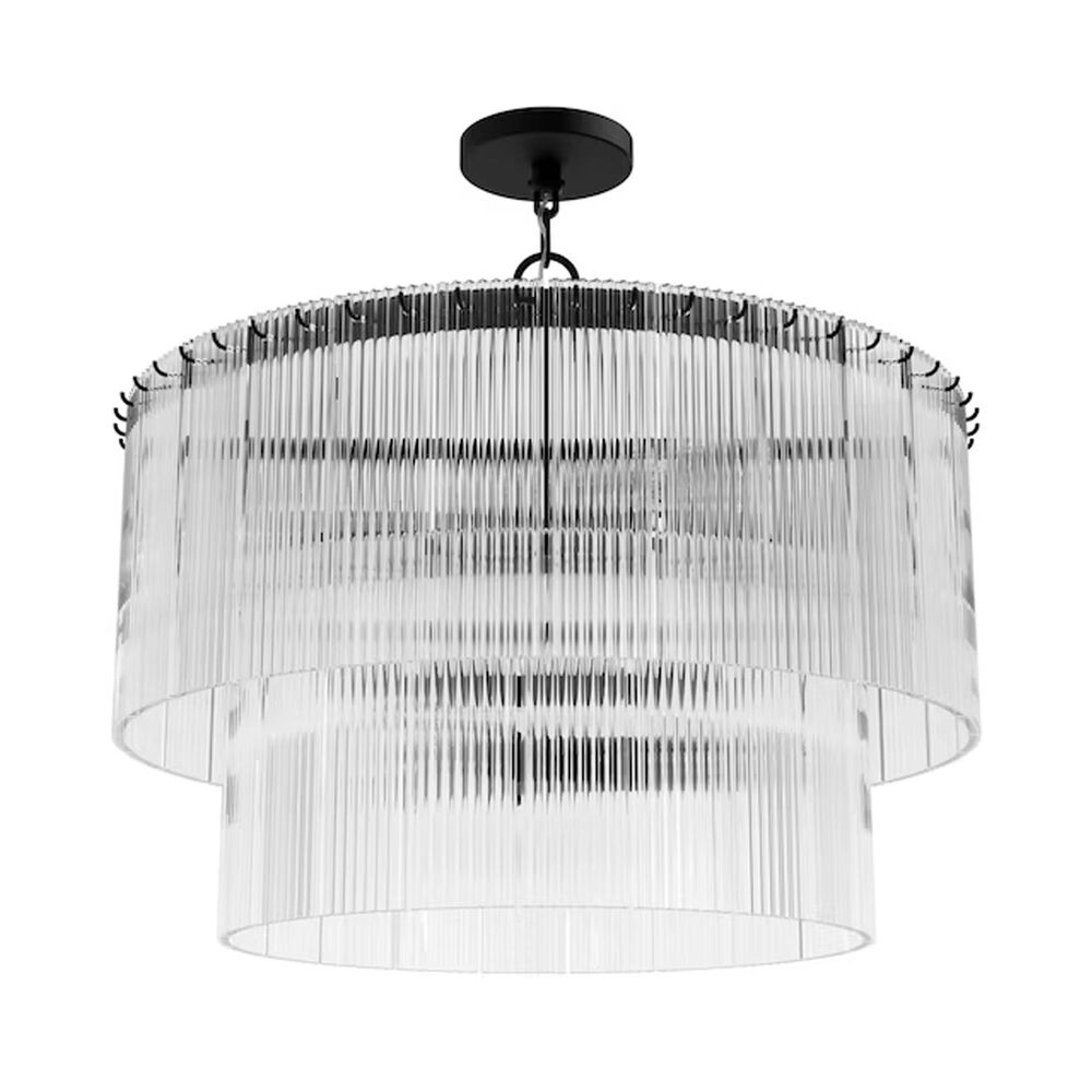 Hunter Ontario Jasmine Roth 6-Light Chandelier in Matte Black, , large