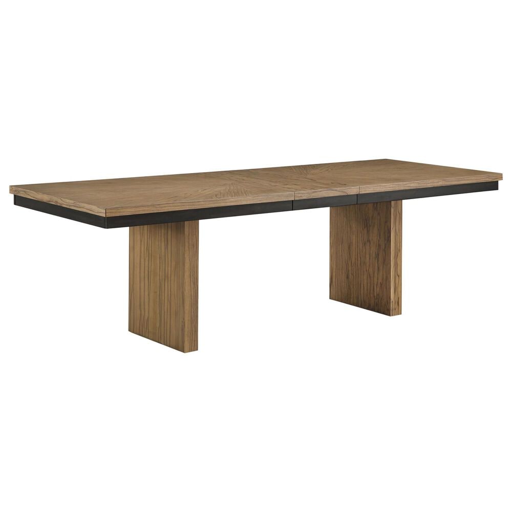 Steve Silver Roatan Dining Table and 6 Dining Chairs in Natural and Black, , large