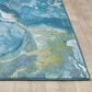 Kas Oriental Rugs Illusions Stone 5"3" x 7"7" Teal Area Rug, , large