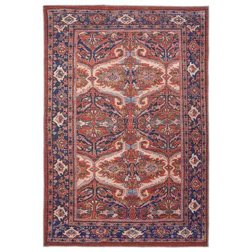 Feizy Rawlins 39HMF 5"3" x 7"6" Red and Navy Area Rug, , large