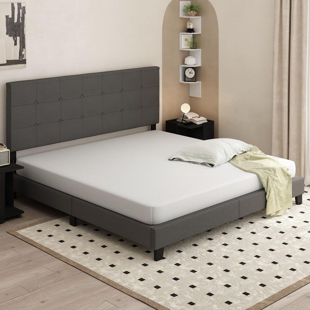 HOMLUX Tidur 6" Medium Firm Cooling Gel Memory Foam King Mattress in a Box, , large