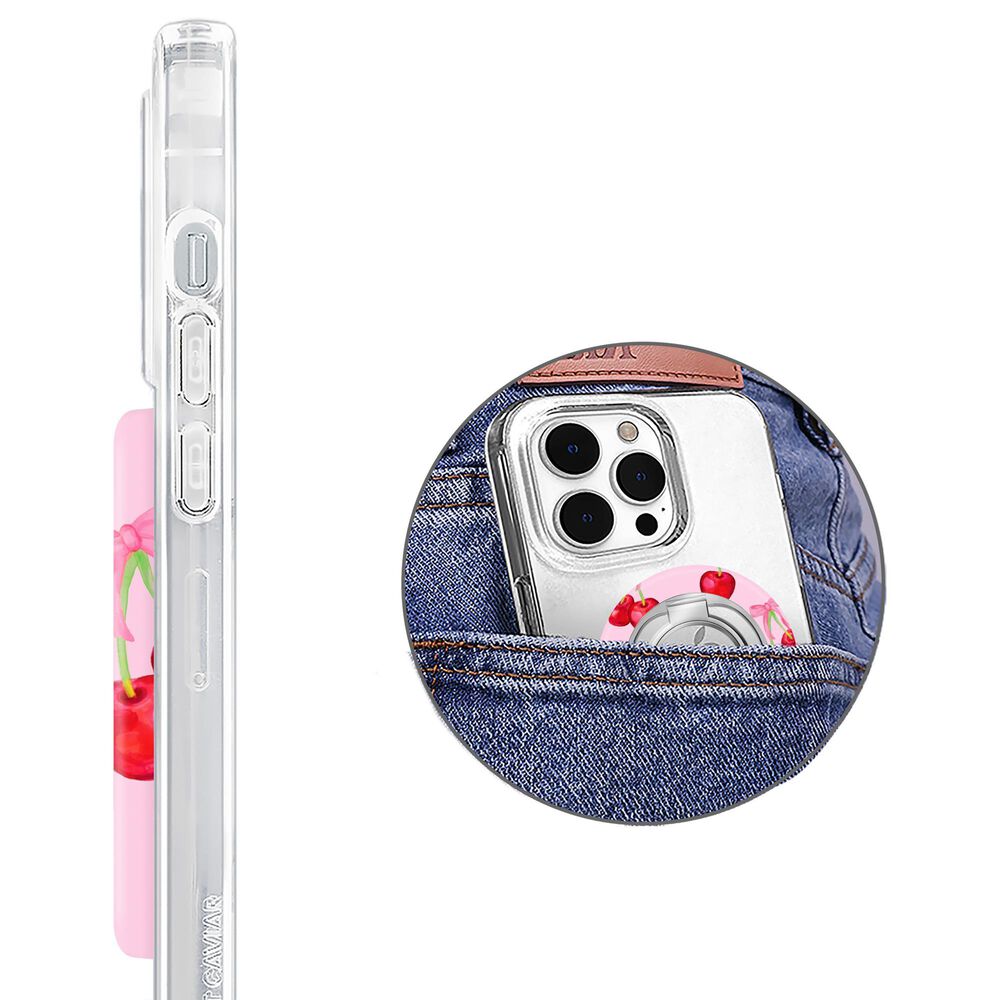 Velvet Caviar MagSafe Phone Grip Ring in Sweet Cherry, , large