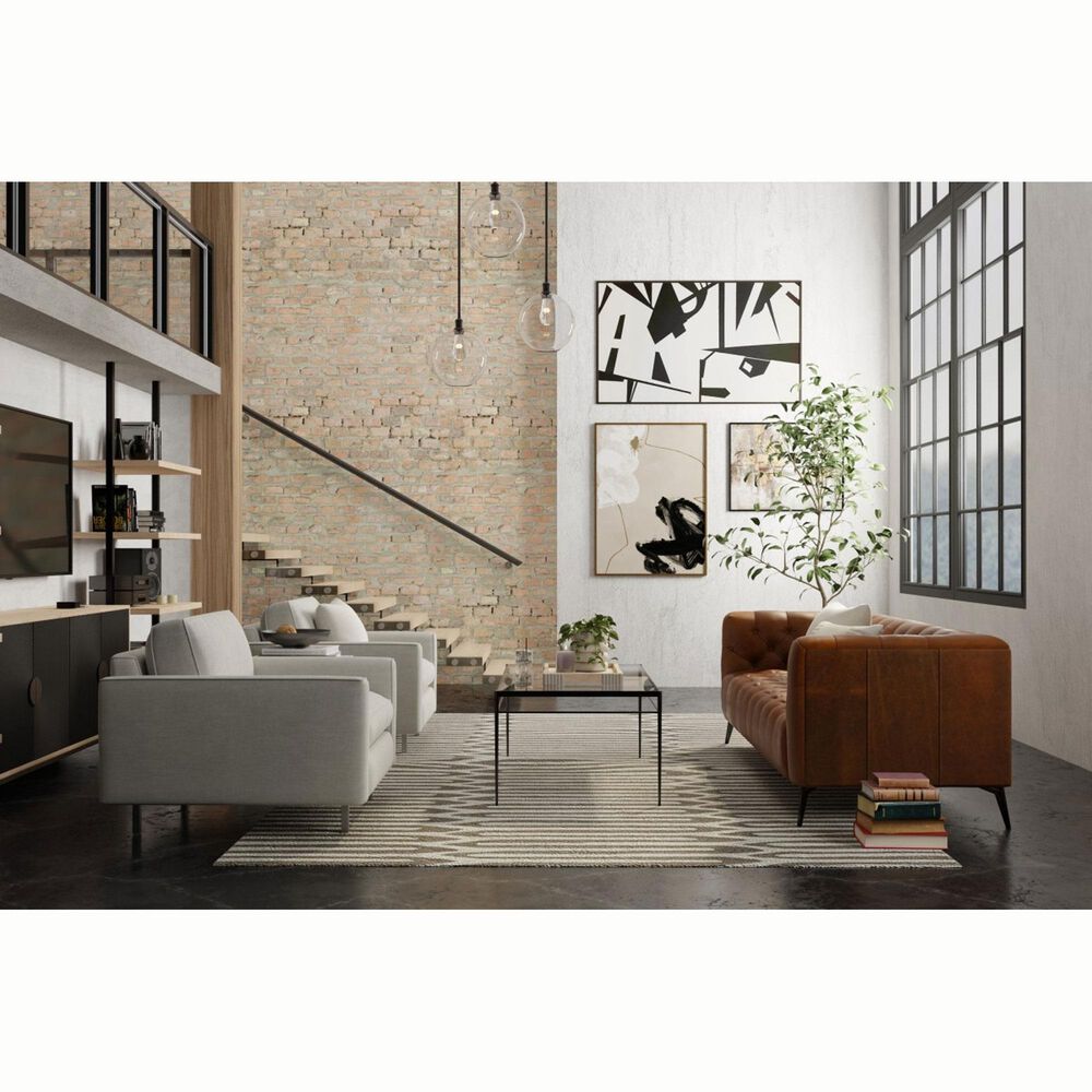 Feizy Kimball Taupe and Ivory 9&#39; x 12&#39; Area Rug, , large