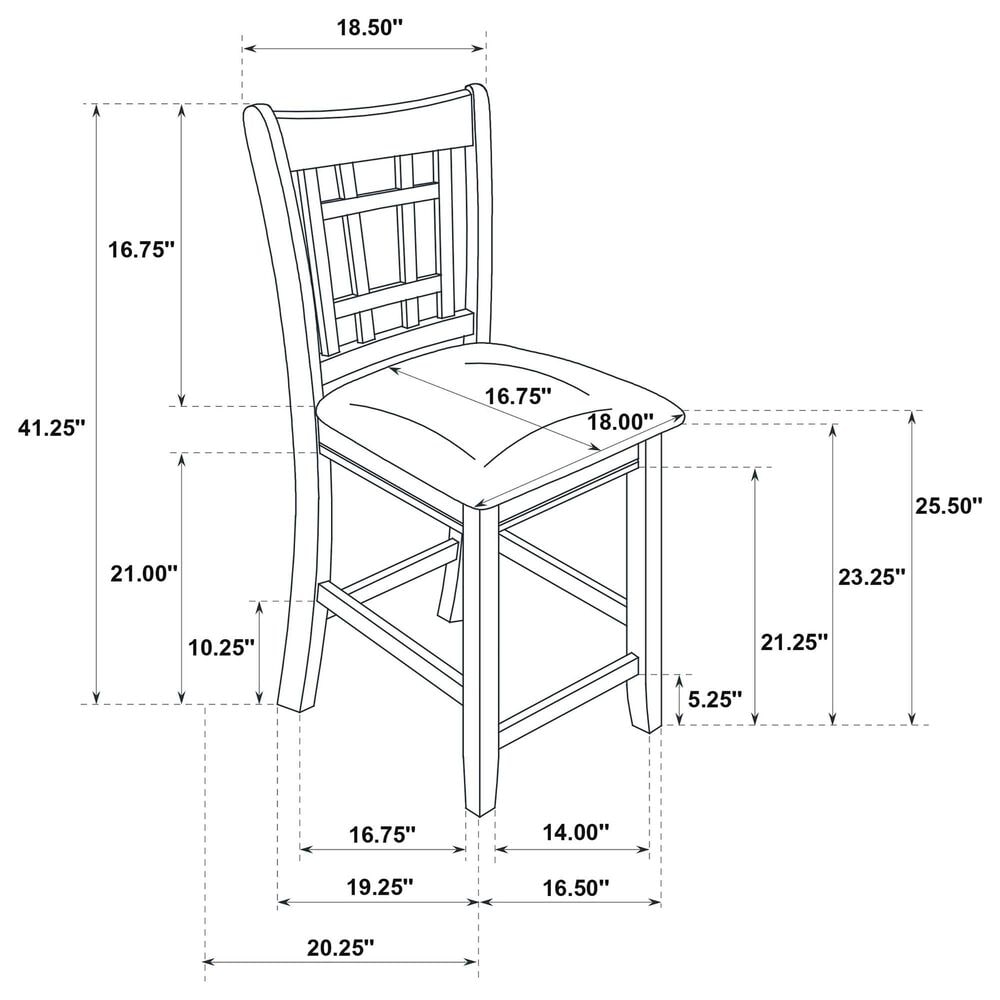 Pacific Landing Lavon 5-Piece Oval Counter Height Dining Set in Light Oak, , large
