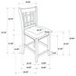 Pacific Landing Lavon 5-Piece Oval Counter Height Dining Set in Light Oak, , large