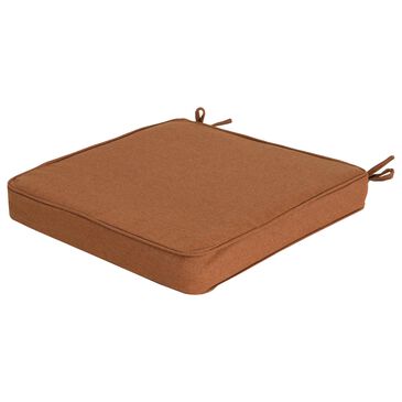 Hearth and Haven Noah19" x 19" Outdoor Dining Chair Cushion with Water-Repellent Fabric and Secure Ties in Orange, , large