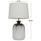 Maple and Jade Glass Rounded Cylinder Table Lamp in White and Black Ombre, , large