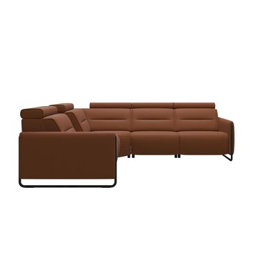Stressless Emily 6-Piece Power Reclining L-Shaped Sectional in New Cognac, , large