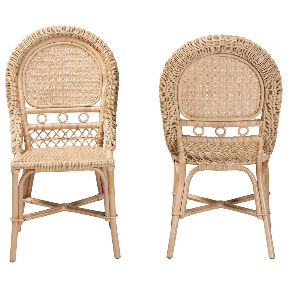 Baxton Studio Jelita Side Chair in Natural Brown (Set of 2), , large