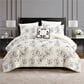 Peking Handicraft Inked Floral 3-Piece Full/Queen Comforter Set in Cream, , large