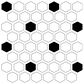 Dal-Tile Color Wheel Arctic White and Black 1.5" x 1.5" on 11.625" x 10.25" Ceramic Mosaic Sheet, , large