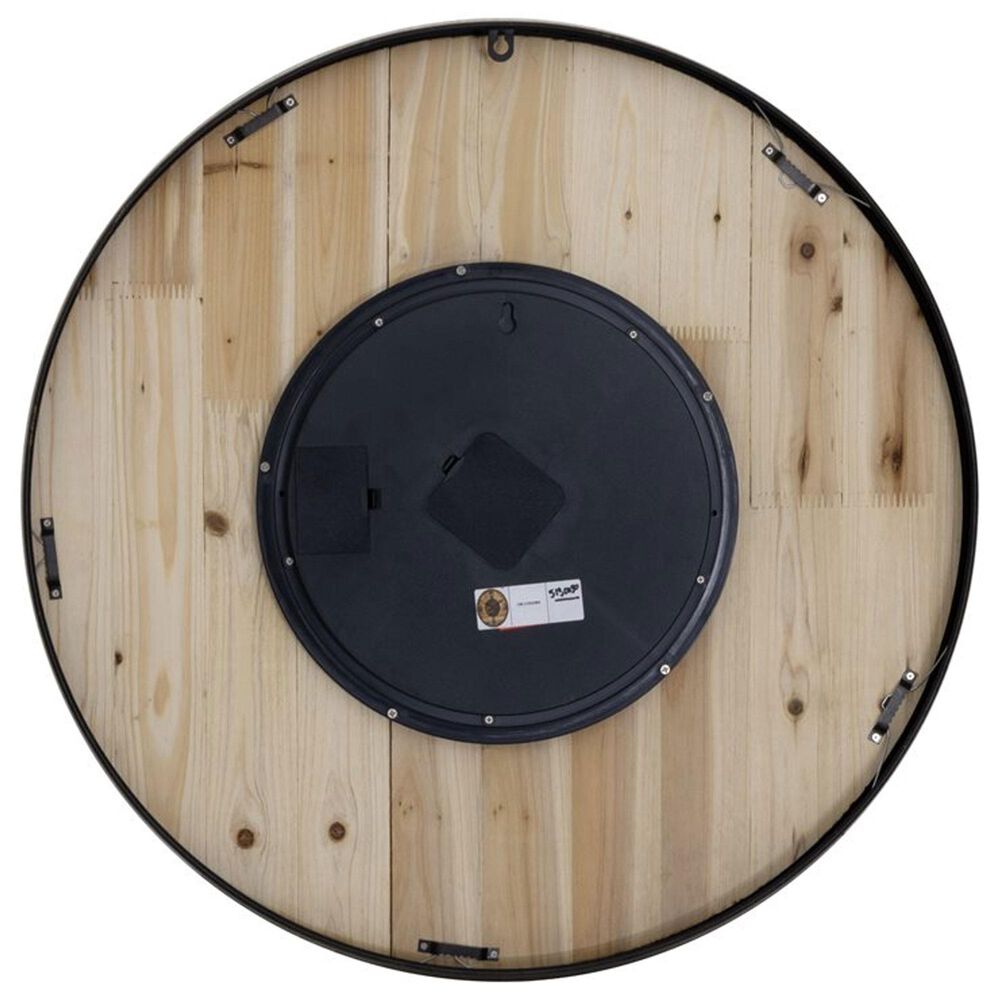 Yosemite Home Decor Carved Gear Wall Clock in Gold and Black, , large