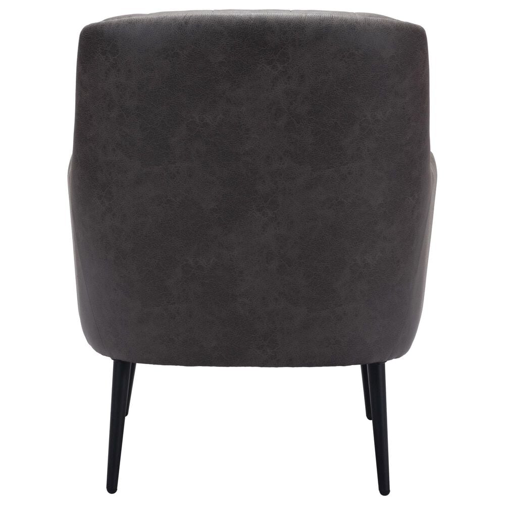 Zuo Modern Tasmania Accent Chair in Vintage Black and Gold, , large