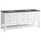 James Martin Vanities Breckenridge 72" Double Bathroom Vanity in Bright White with 3 cm Parisien Bleu Quartz Top and Rectangular Sinks, , large