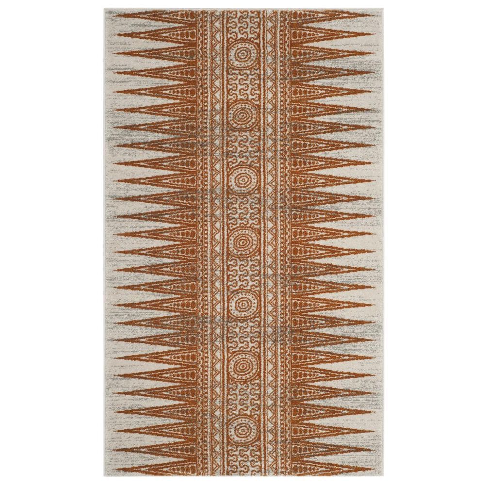 Safavieh Evoke EVK226S 2"2" x 4" Ivory and Orange Scatter Rug, , large