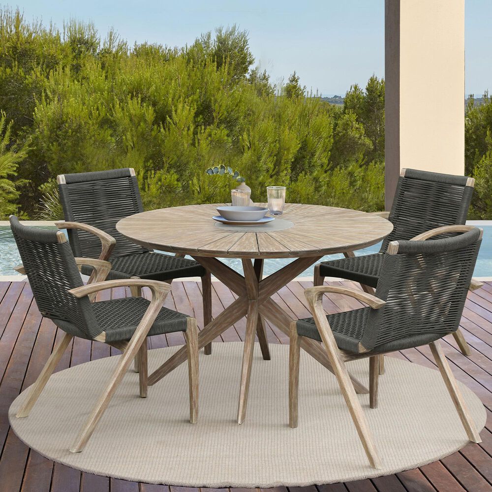 Blue River Sachi 5-Piece Patio Dining Set in Gray and Light Eucalyptus, , large